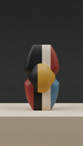 Modernist Resin Vase With Asymmetrical Form